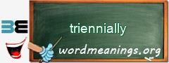 WordMeaning blackboard for triennially